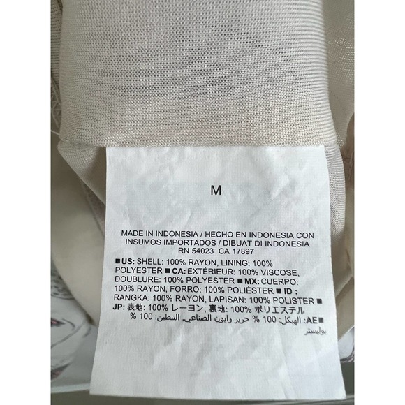 Women's OLD NAVY Dress Babydoll A-Line White Birds Short Sleeve Lined M Medium - Picture 6 of 6